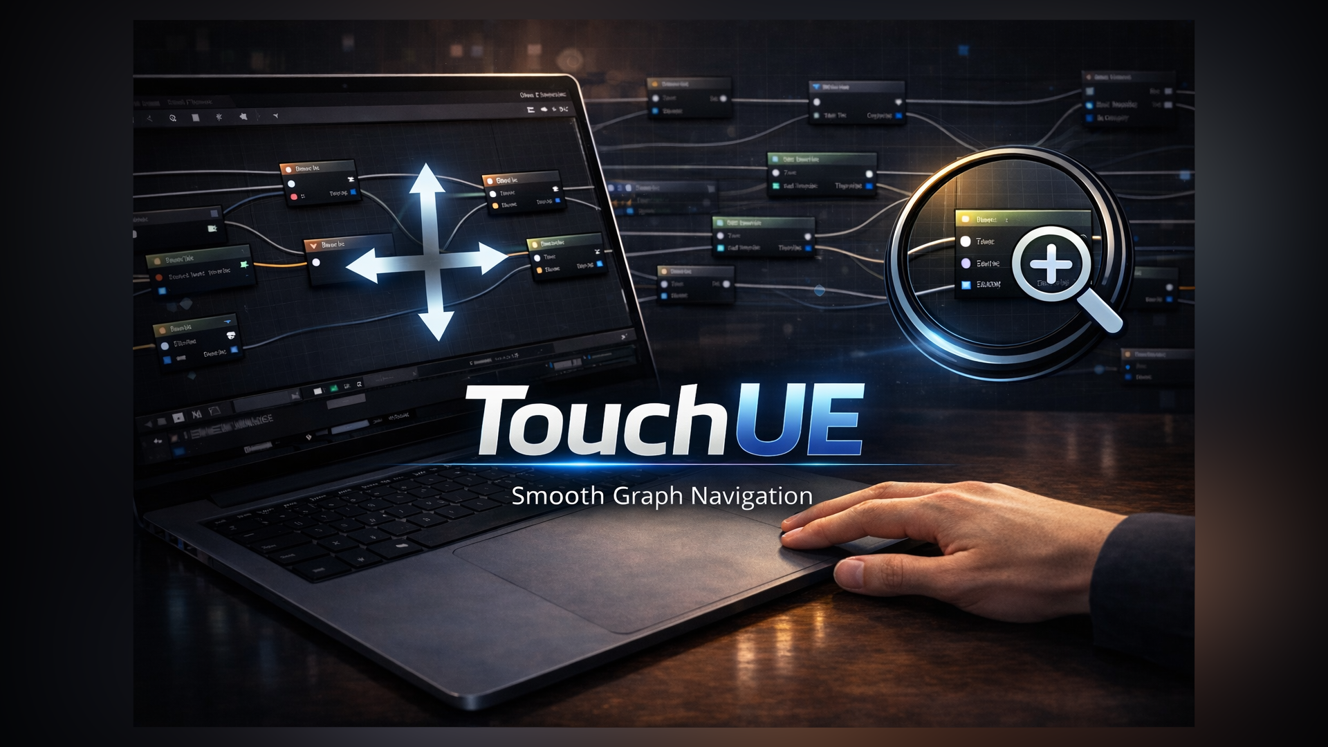 TouchUE running in an Unreal Engine Blueprint graph